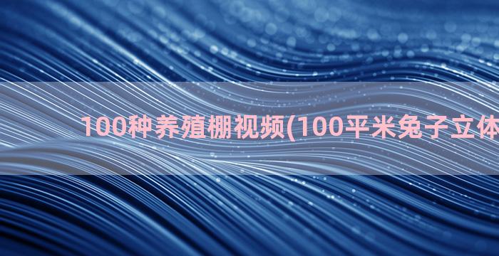 100种养殖棚视频(100平米兔子立体养殖棚)