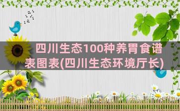 四川生态100种养胃食谱表图表(四川生态环境厅长)