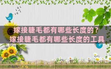 嫁接睫毛都有哪些长度的？嫁接睫毛都有哪些长度的工具