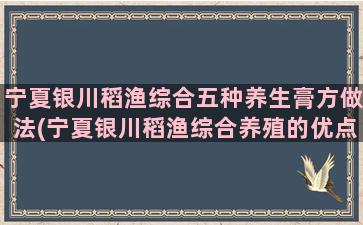 宁夏银川稻渔综合五种养生膏方做法(宁夏银川稻渔综合养殖的优点)