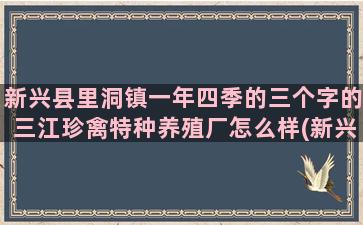 新兴县里洞镇一年四季的三个字的三江珍禽特种养殖厂怎么样(新兴县里洞镇初级中学)