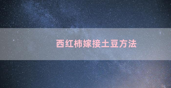 西红柿嫁接土豆方法