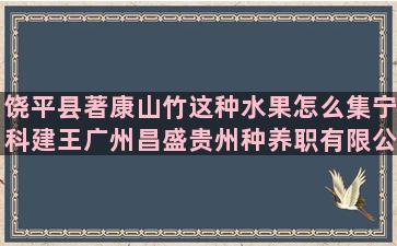 饶平县著康山竹这种水果怎么集宁科建王广州昌盛贵州种养职有限公司